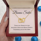 Bonus Sister Necklace Gift - Interlocking Hearts Necklace