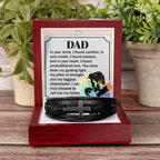 Dad - In your arms, I found comfort - Men's Cross Bracelet for Father