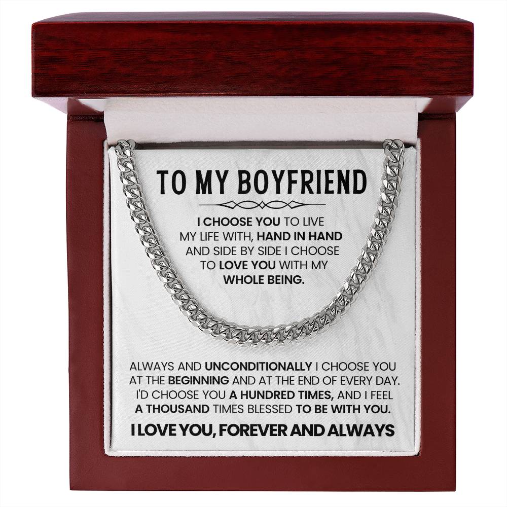 Cuban Link Chain for Him - Valentine’s Day & Anniversary Boyfriend Gift from Girlfriend