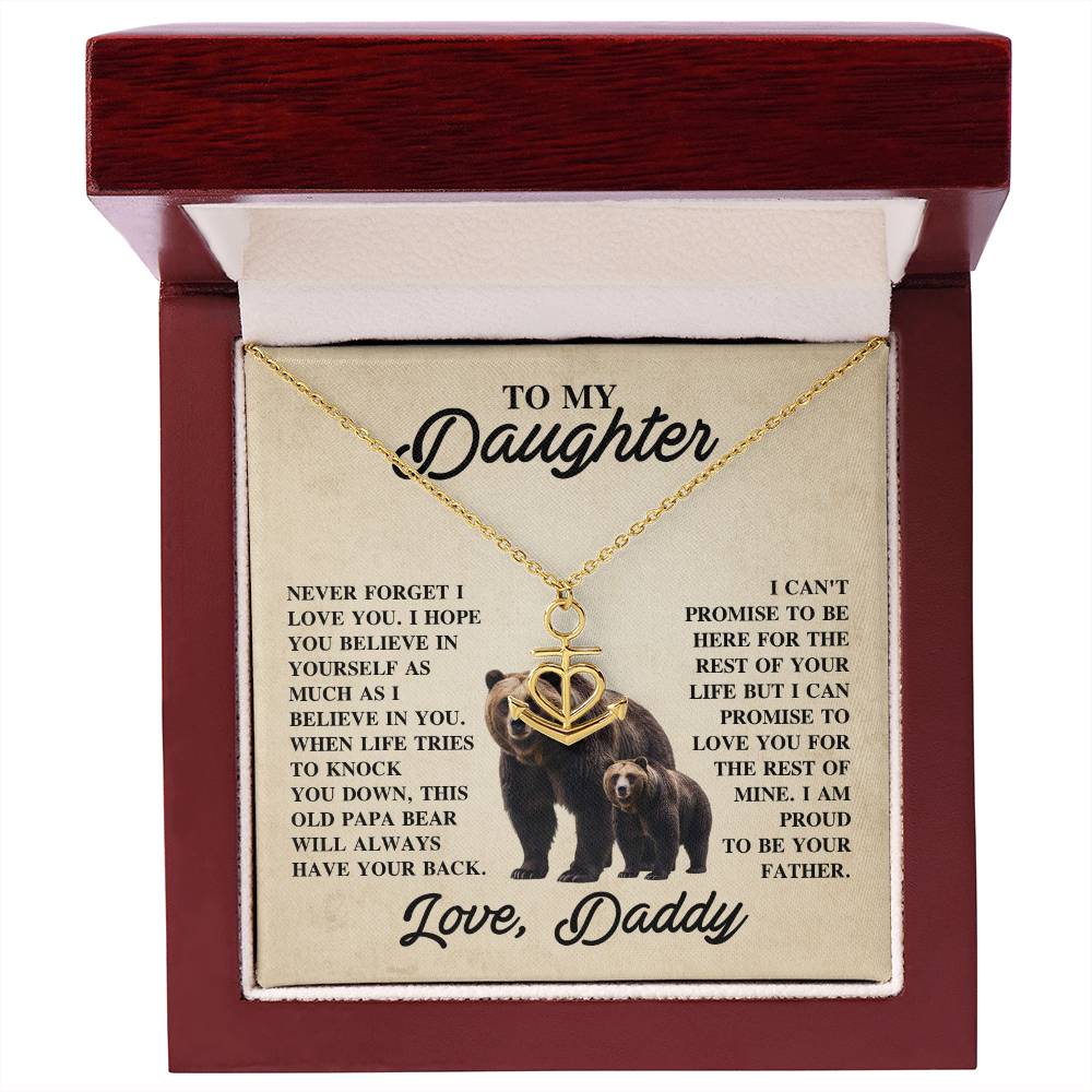 Birthday Gift for Daughter - Anchor Pendant Necklace from Daddy