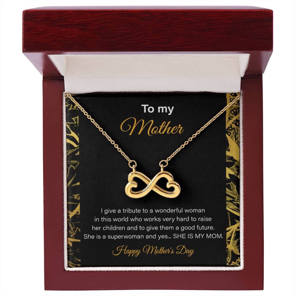 To My Mom - You're a Superwoman - Endless Love Necklace - Gifts For Mom From Daughter/Son