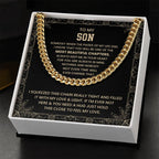 To My Son - Someday when the pages of my life end - Cuban Link Chain