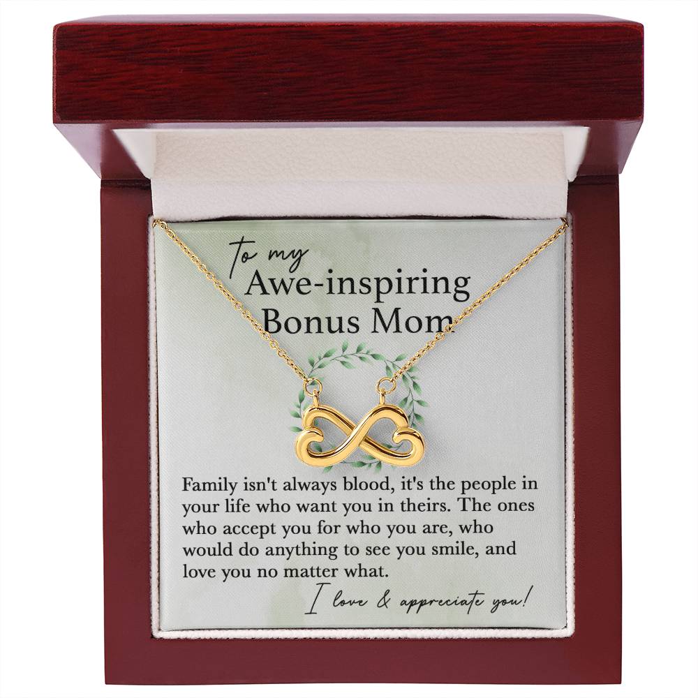 To My Bonus Mom - I Love & Appreciate You - Endless Love Necklace - Best Gift For Bonus Mom
