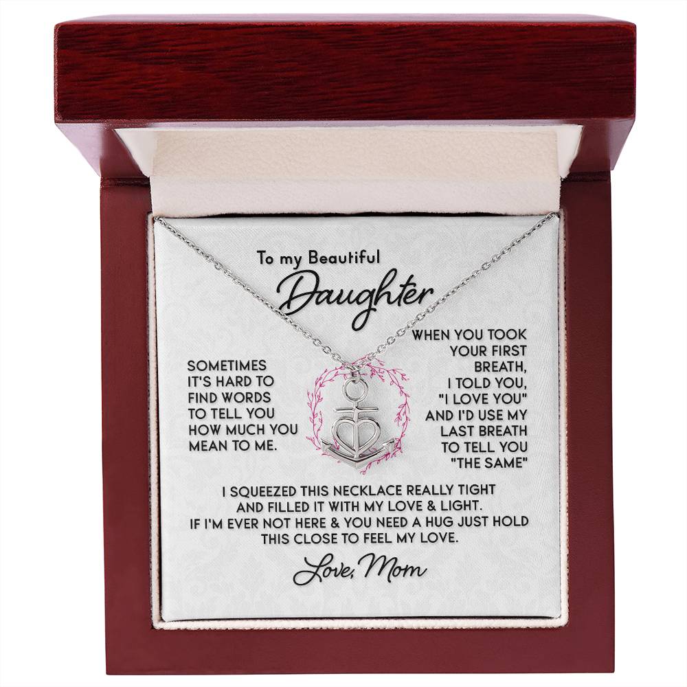 Holiday Gift for Daughter Graduation from Mom – Anchor Pendant Necklace