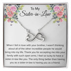 To My Sister In Law Necklace - Gift for Bonus Sister - Endless Love Necklace