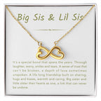 Big Sis & Lil Sis Necklace - It's a special bond that spans the years - Gift for Sisters - Endless Love Necklace