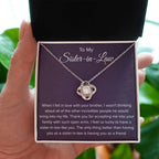 To My Sister In Law - Thank You for Accepting Me - Love Knot Necklace