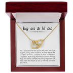 Big Sister & Little Sister Necklace - It's a special bond that spans the years - Gift for Sister - Interlocking Hearts Necklace