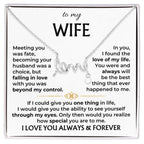 To My Wife Necklace - Cherished Wife Gift from Husband for Valentine’s Day, Anniversary & Birthday - Scripted Love Necklace