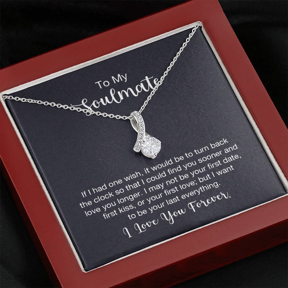 To My Soulmate Necklace - Long Distance Soulmate Gift for Valentine’s Day & Special Days - Alluring Beauty Necklace