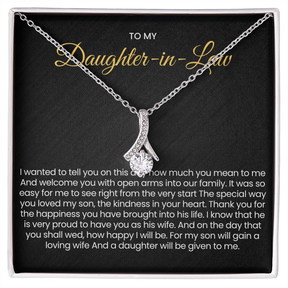 To My Daughter In Law - Alluring Beauty Necklace - Gift for Daughter in Law