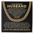Husband Gift from Wife - The Day I Met You - Cuban Link Chain