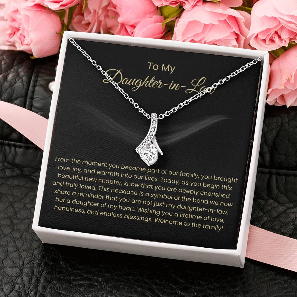To My Daughter In Law - Alluring Beauty Necklace - Gift for Daughter in Law