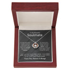 To My Beautiful Soulmate Necklace - Romantic Necklace for Surprising The Soulmate in Your Life - Crown Pendant Necklace