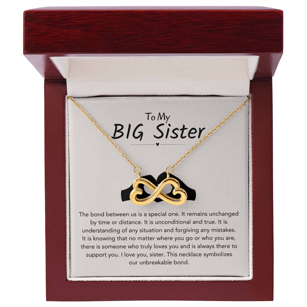 To My Big Sister Necklace - The bond between us is a special one - Gift for Big Sister - Endless Love Necklace