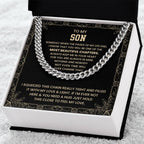To My Son - Someday when the pages of my life end - Cuban Link Chain