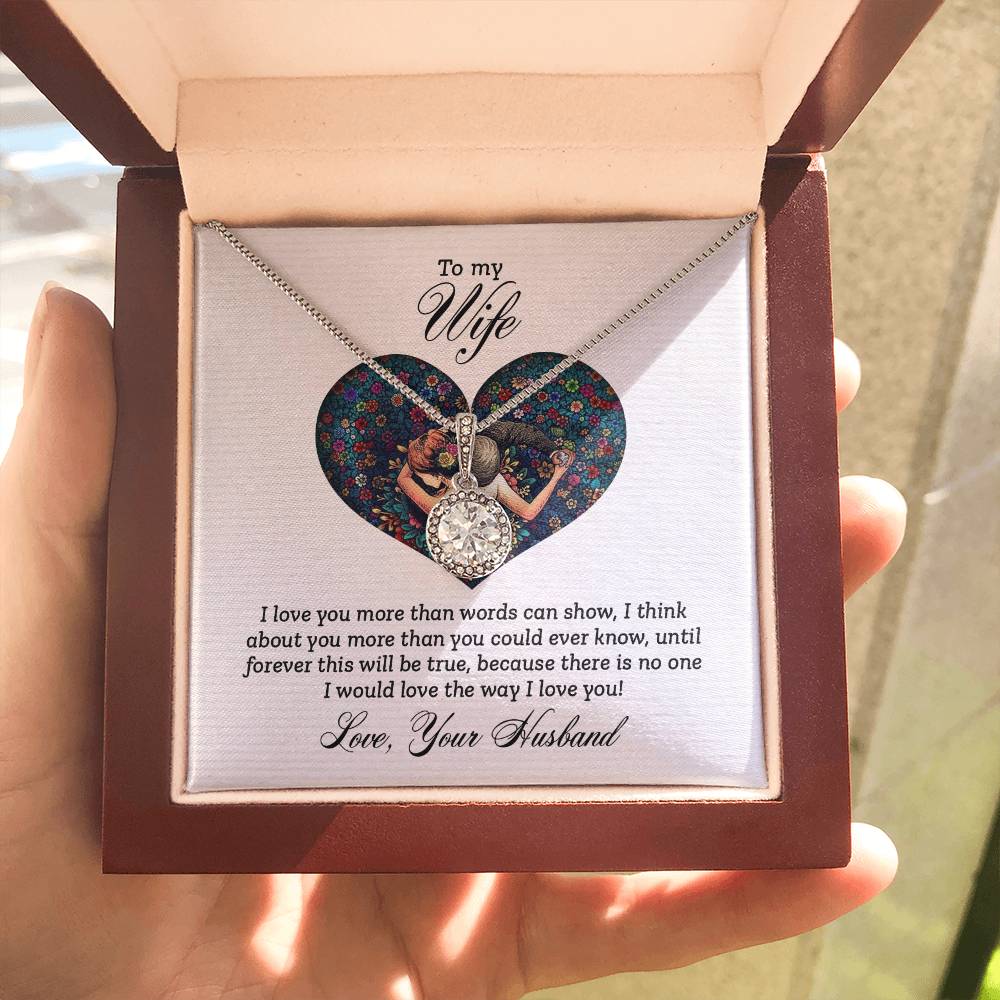To My Wife Necklace - Perfect Gift for Wife from Husband, Romantic Jewelry for Birthday & Valentine’s Day - Eternal Hope Necklace