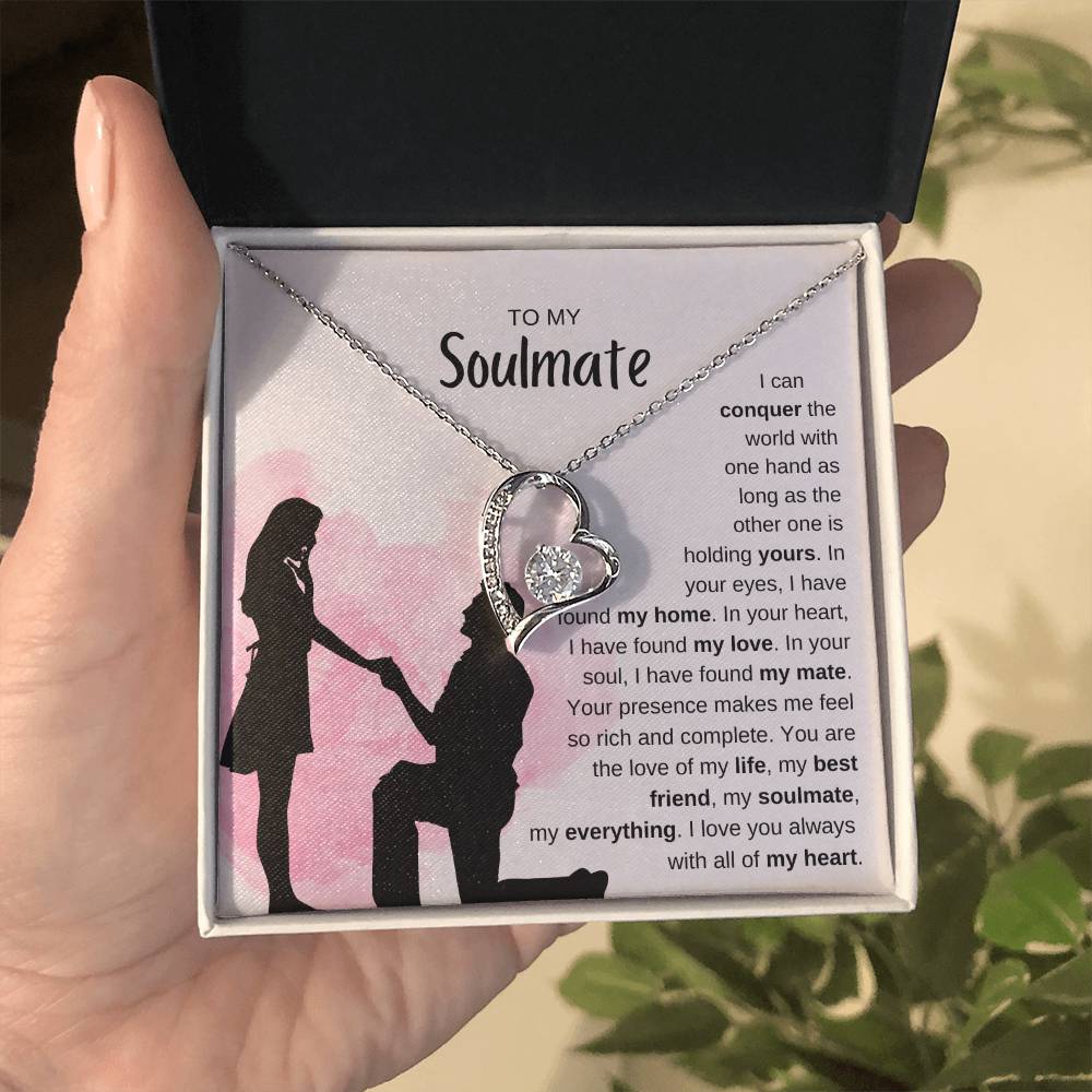 To My Soulmate Necklace - Best Soulmate Gift for Valentine’s Day & Everyday Romance - Forever Love Necklace