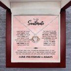 To My Soulmate Necklace - Best Gift for Soulmate for Valentine’s Day & Beyond - Crown Pendant Necklace