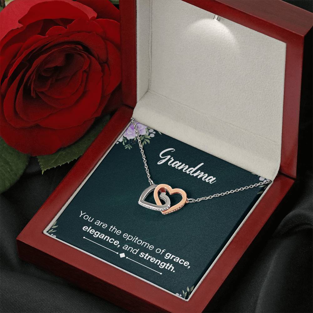 Grandma Necklace from Grandkids - Interlocking Hearts Necklace