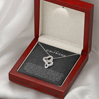 Gift for Girlfriend Necklace - Romantic Jewelry for Valentine’s Day, Birthday & Special Relationship Moments - Heart-to-heart Pendant Necklace