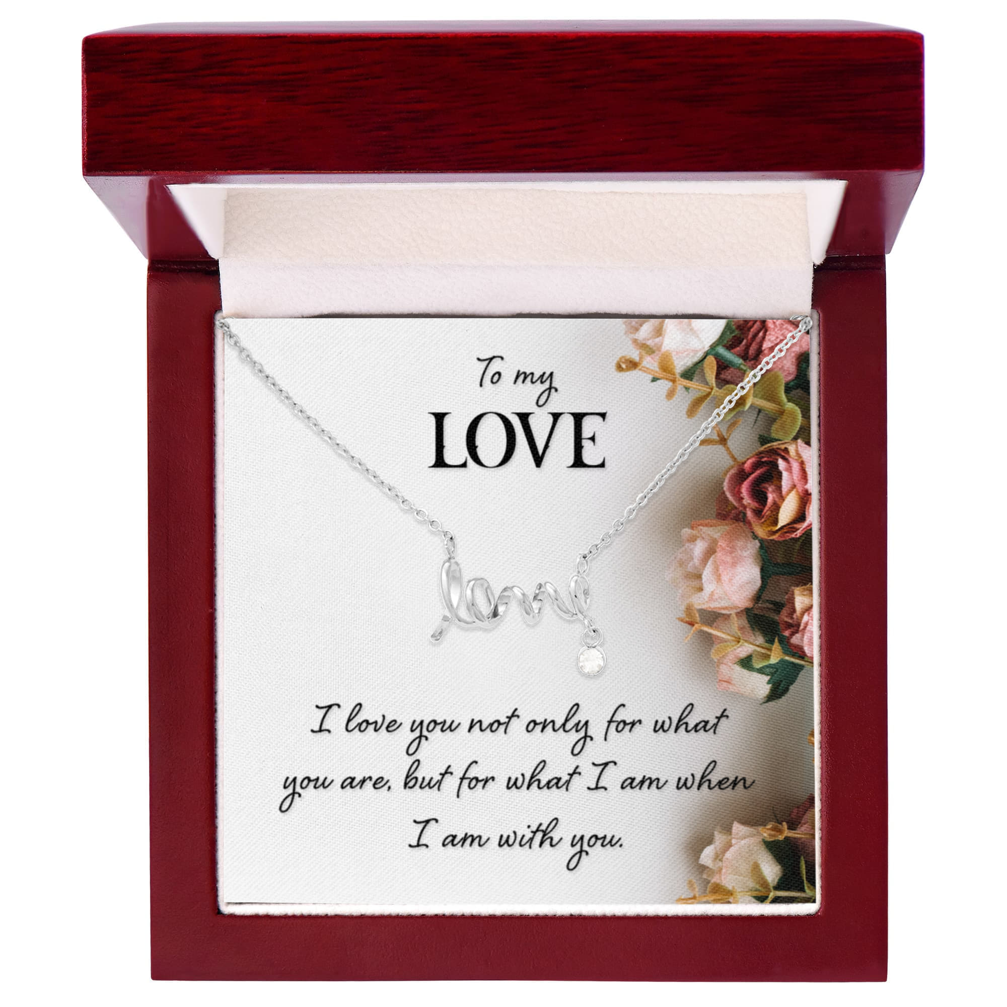 To My Love Gift - Scripted Love Necklace - Perfect Gift for Soulmate
