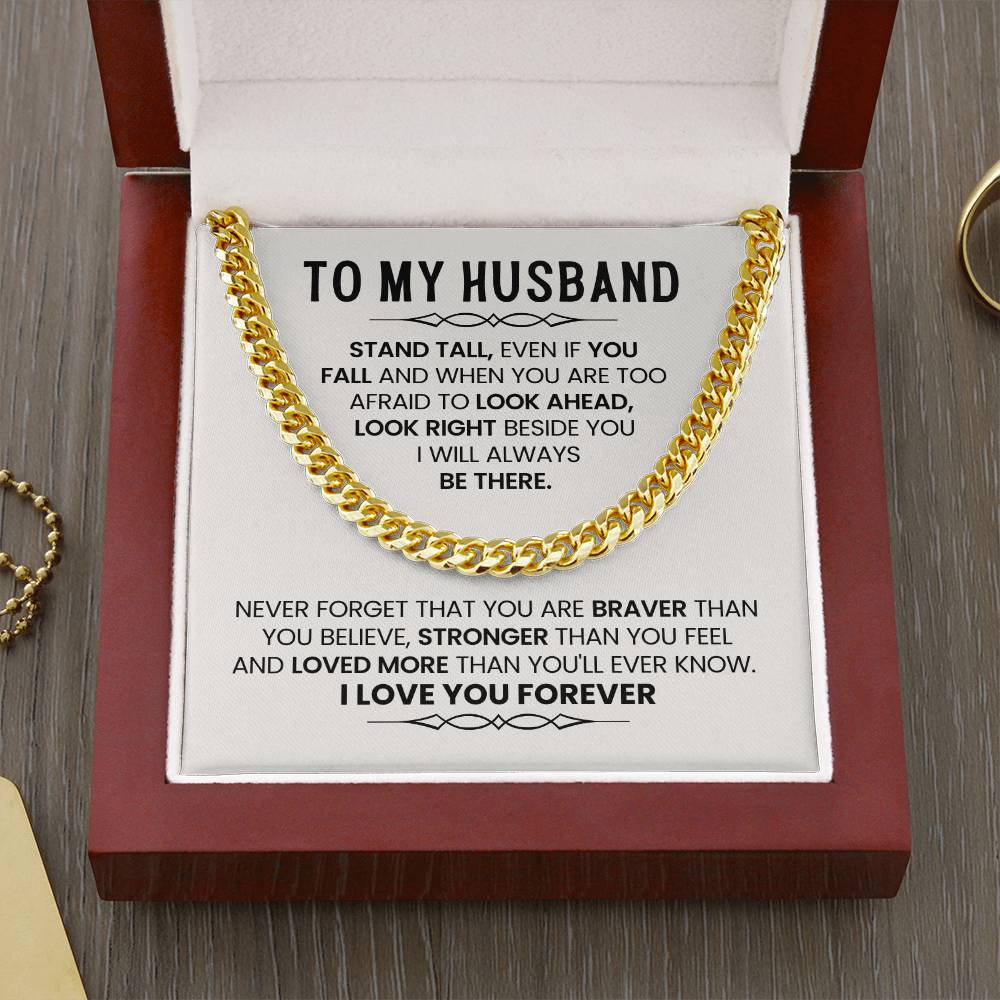 Cuban Link Chain for Husband from Wife – Anniversary, Birthday & Valentine’s Day Gift