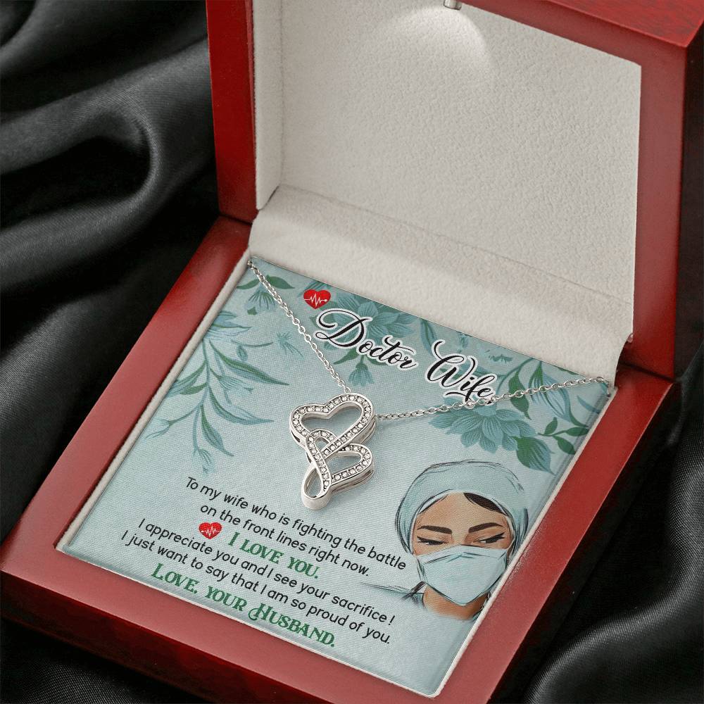 Perfect Gift for Doctor Wife - Meaningful Jewelry from Husband for Any Occasion Including Valentine’s Day - Heart-to-heart Pendant Necklace