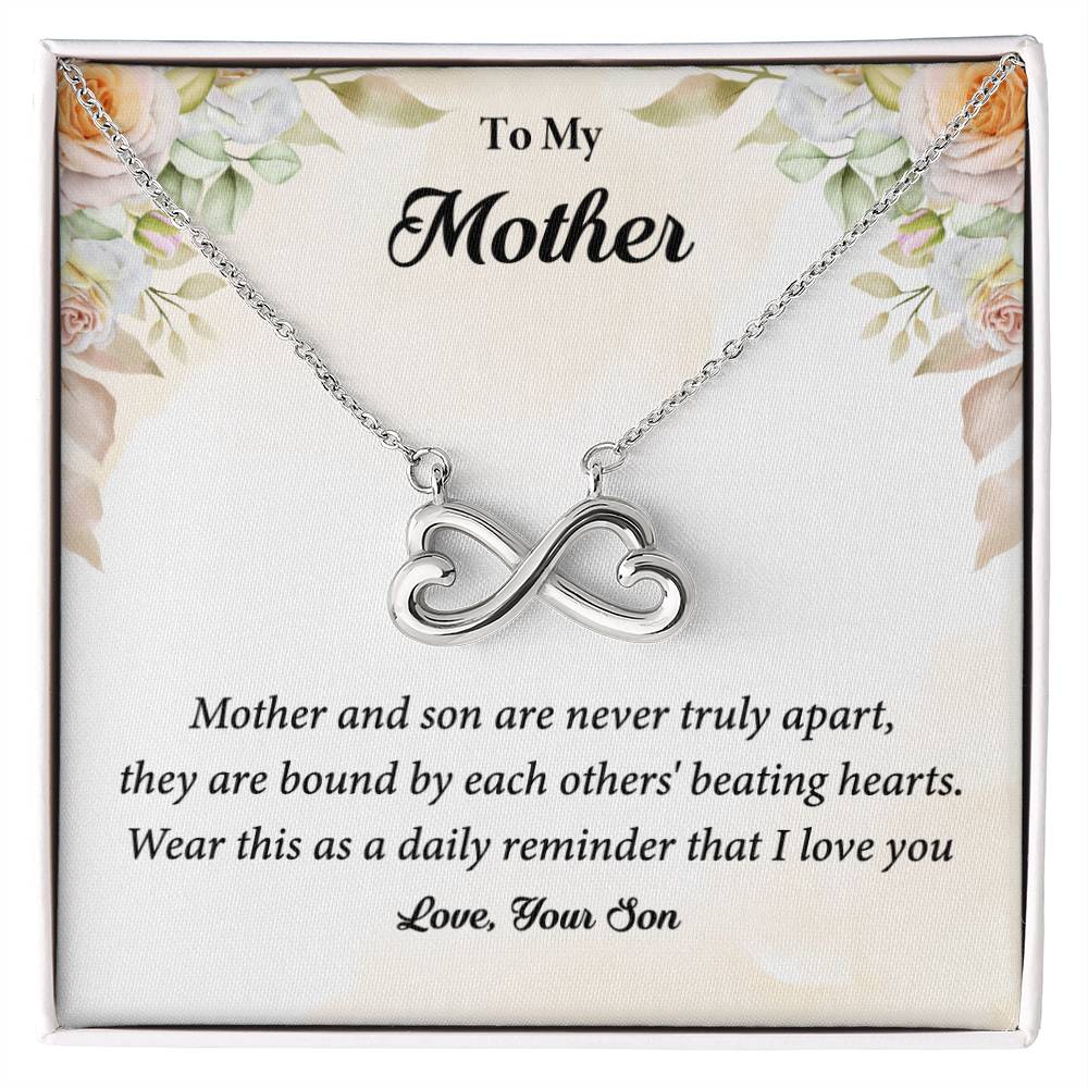 Mother and Son are Never Truly Apart- Endless Love Necklace - Sentimental Gift for Mom from Son