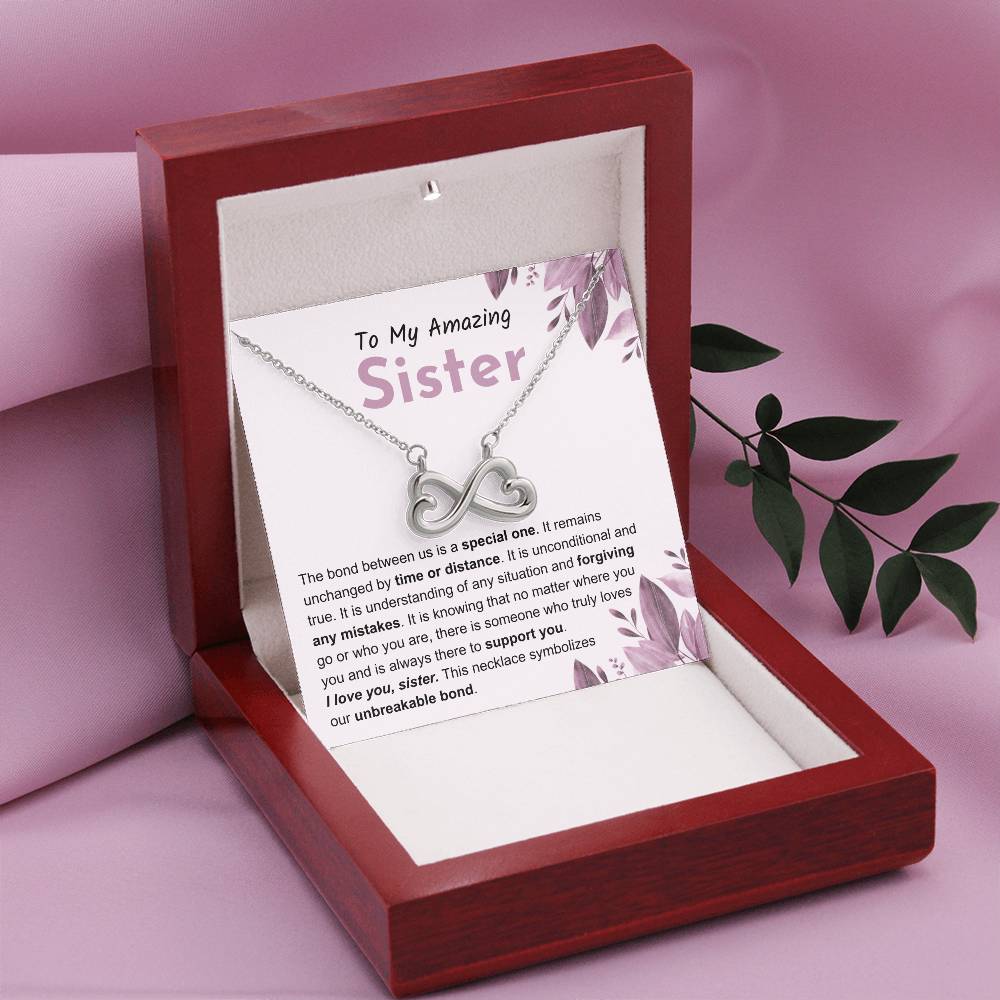 Sentimental Gift for Sister - The bond between us is a special one - Endless Love Necklace