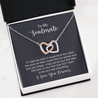 To My Soulmate Necklace - Long Distance Relationship Soulmate Gift for Romantic Occasions - Interlocking Hearts Necklace