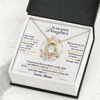 To My Lovely Daughter Necklace - Always keep me in your heart - Gift for Daughter from Mom - Forever Love Necklace