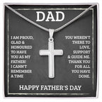 Dad - I'm proud - Artisan Cross Necklace - Father's Day Present