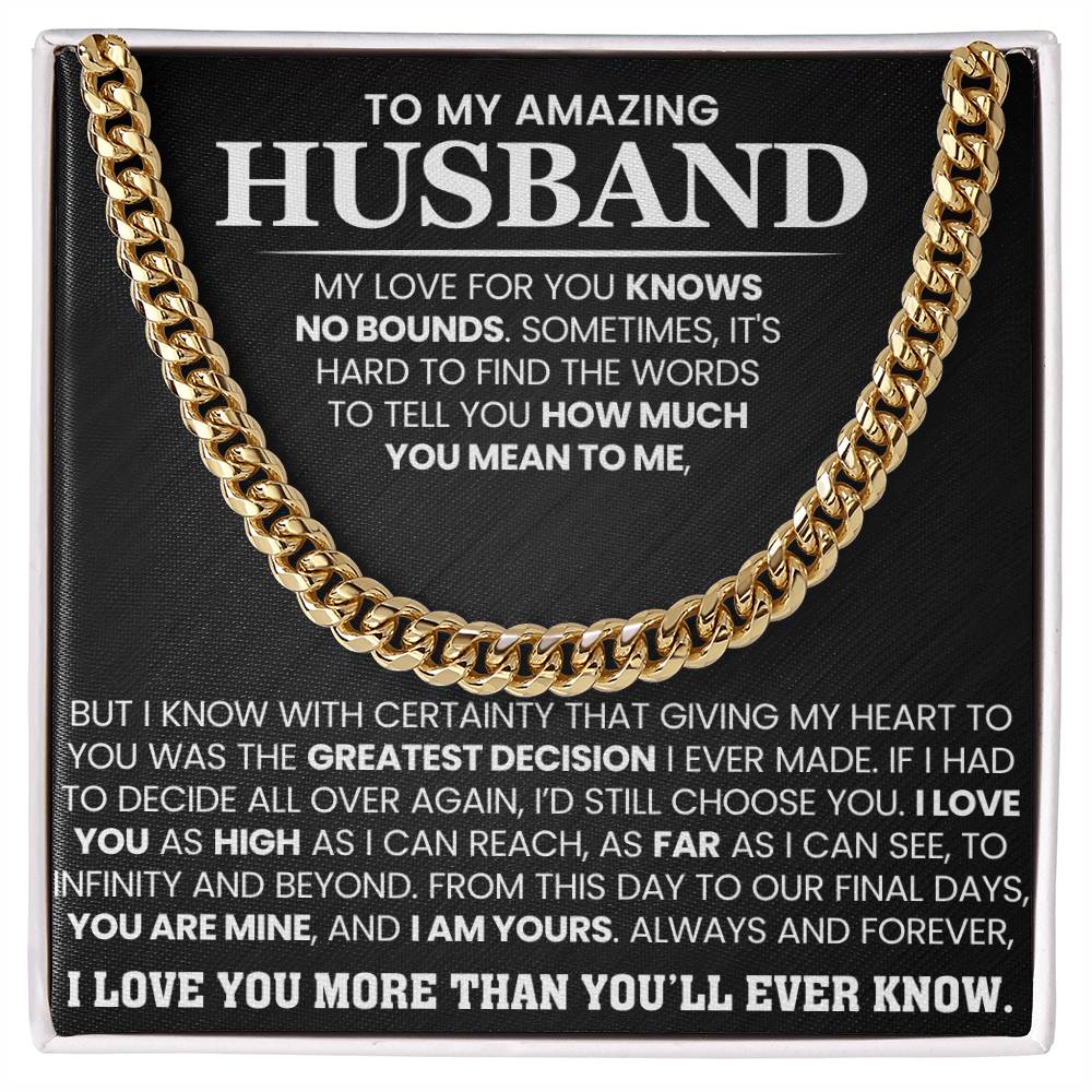 Romantic Husband Gift from Wife – Cuban Link Chain