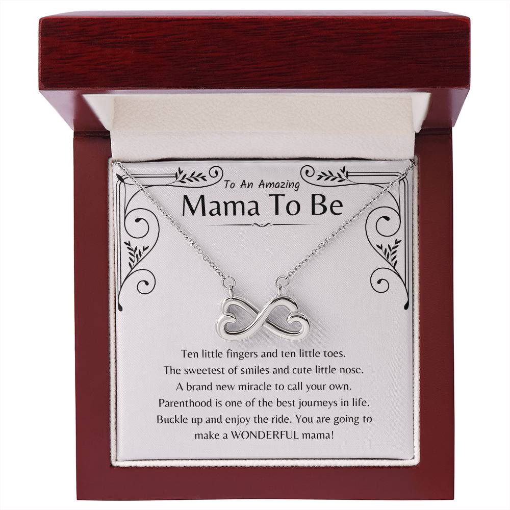 To An Amazing Mama To Be - Ten little fingers and ten little toes - Endless Love Necklace - Unique Gift for New Mom