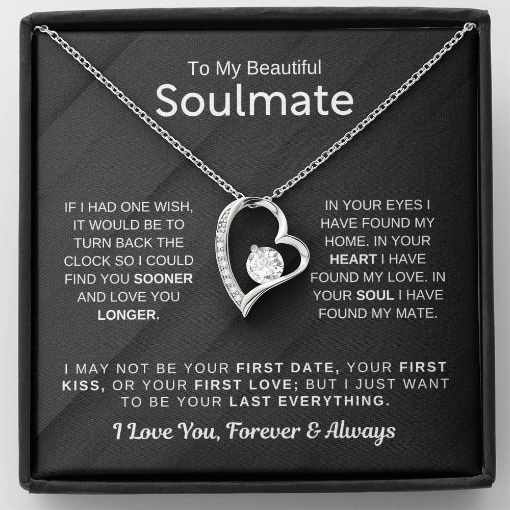 To My Beautiful Soulmate - I Want To Be Your Last Everything - Forever Love Necklace