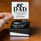 Leather Bracelet-Dad-When someone asks me Men's Cross Bracelet