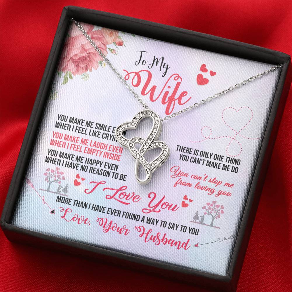 Emotional Wife Gift - Loving Jewelry from Husband for Birthday, Valentine’s Day & Anniversary - Heart-to-heart Pendant Necklace