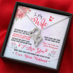 Emotional Wife Gift - Loving Jewelry from Husband for Birthday, Valentine’s Day & Anniversary - Heart-to-heart Pendant Necklace