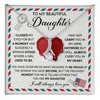 To My Daughter Necklace – Daughter Gift for Birthday Graduation Achievements – Alluring Beauty Necklace