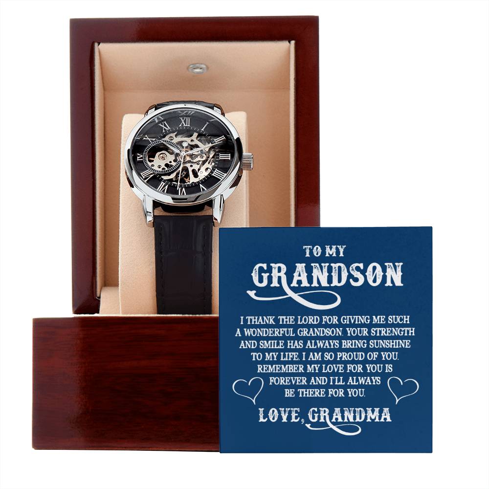 Men's Openwork Watch for Grandson from Grandma