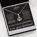 To My Love - I am not perfect - Anchor Pendant Necklace from Husband to Wife