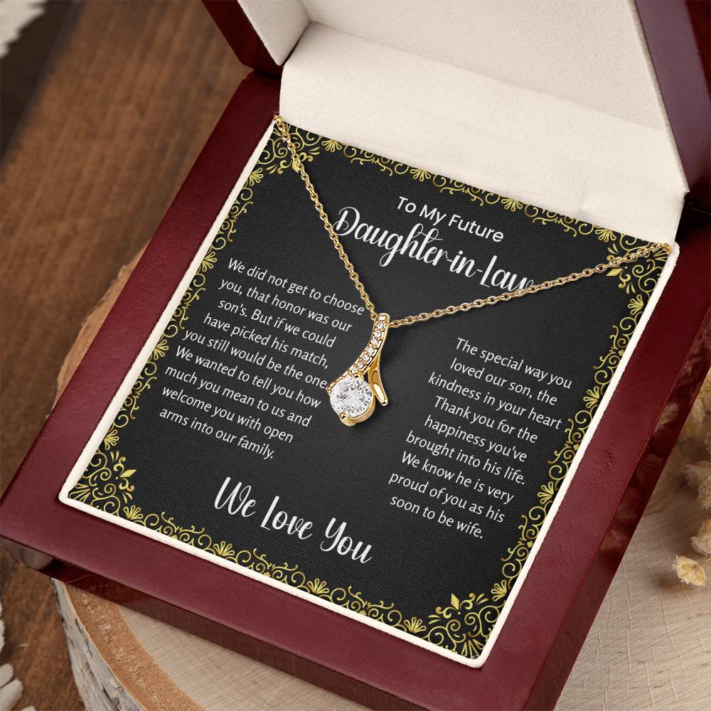 To My Future Daughter In Law - Alluring Beauty Necklace - Gift for Bonus Daughter