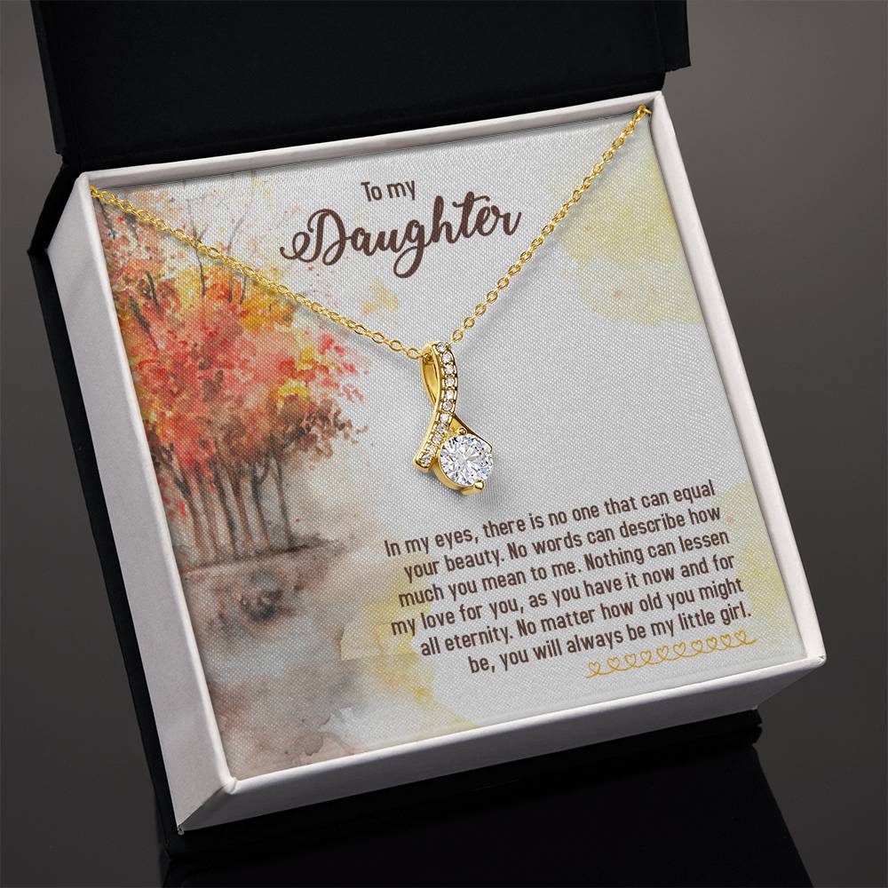 To My Daughter Necklace – Daughter Milestone Gift: Birthday Graduation – Alluring Beauty Necklace
