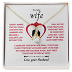 To My Wife Necklace - Touching Romantic Gift for Wife from Husband for Christmas, Anniversary & Valentine’s Day - Alluring Beauty Necklace