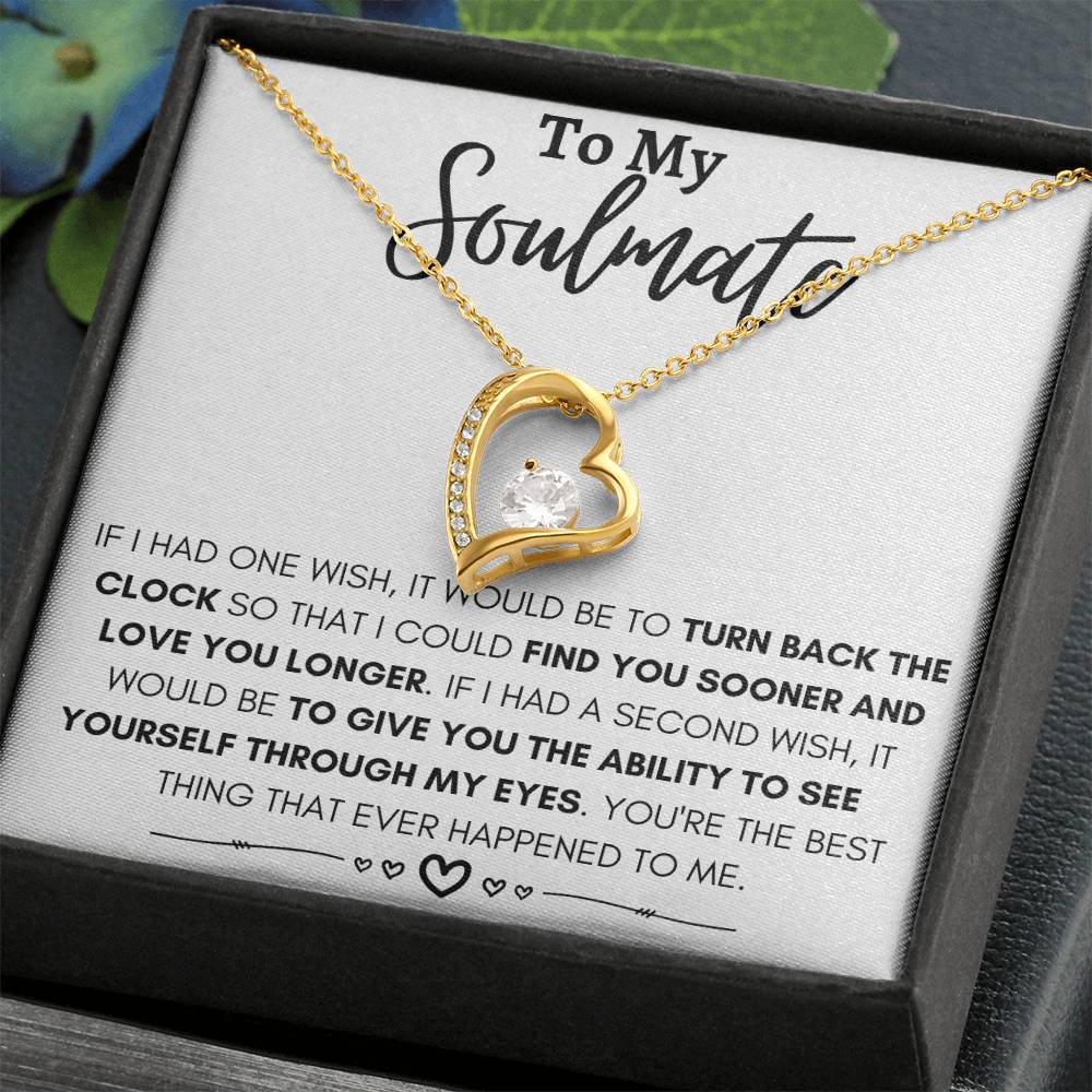 To My Soulmate Necklace - Soulmate Jewelry for Valentine’s Day & Gifts for Her - Forever Love Necklace