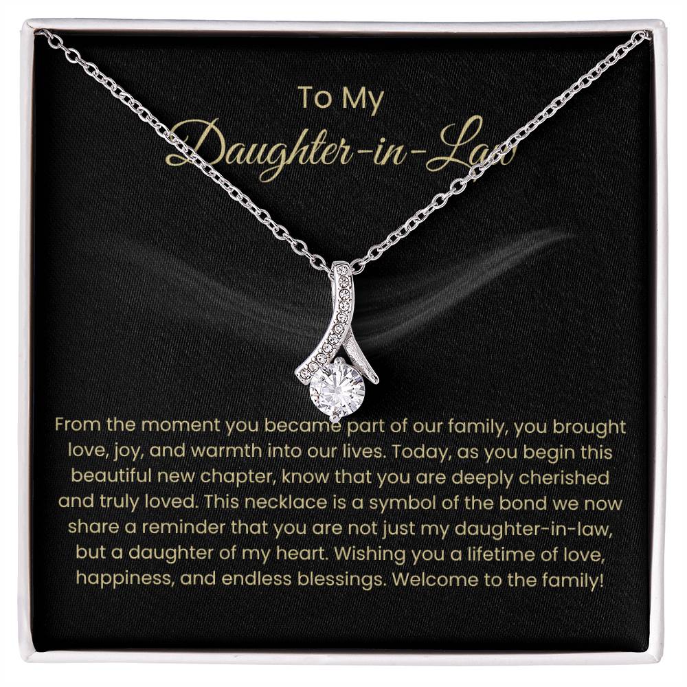 To My Daughter In Law - Alluring Beauty Necklace - Gift for Daughter in Law