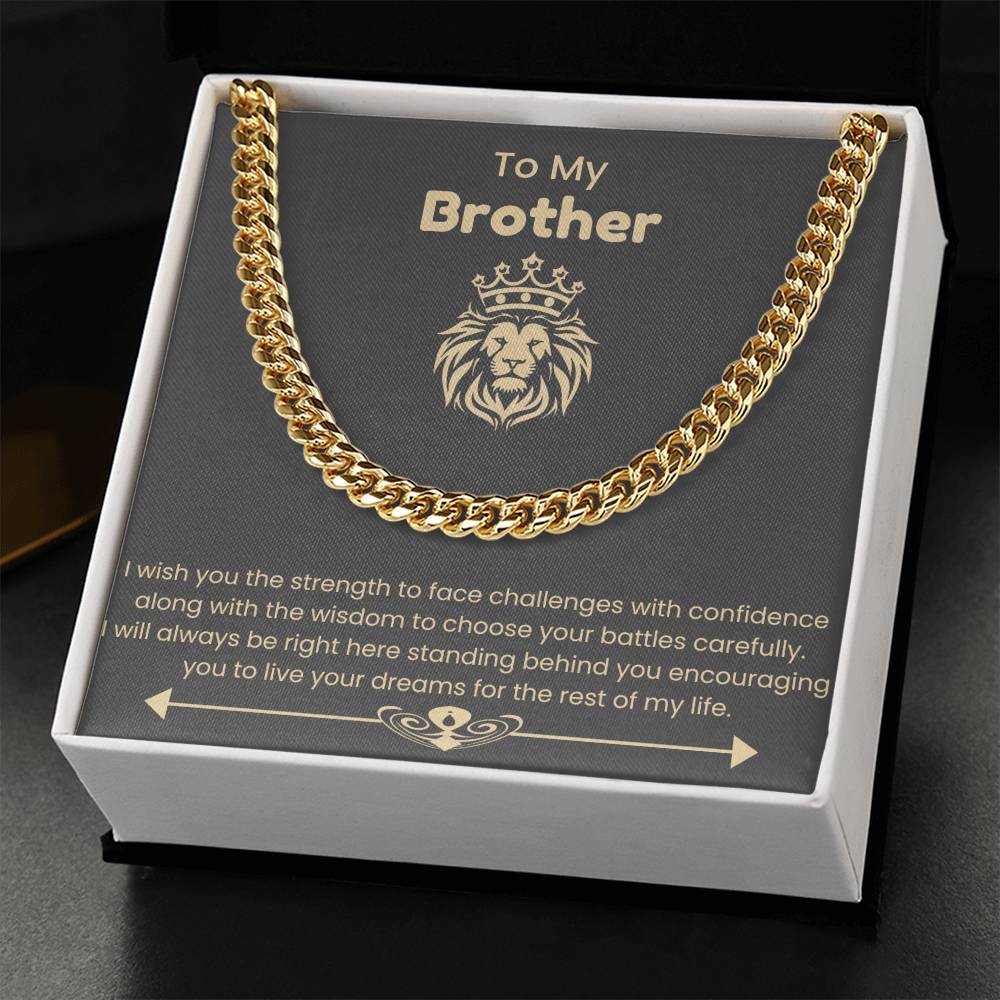 To My Brother - Cuban Link Chain - Jewelry Gift for Brother