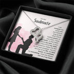 To My Soulmate Necklace - Unique Soulmate Gift for Her for Birthdays & Surprise Moments - Heart-to-heart Pendant Necklace