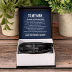 To My Man - My love, my one and only - Men's Cross Bracelet
